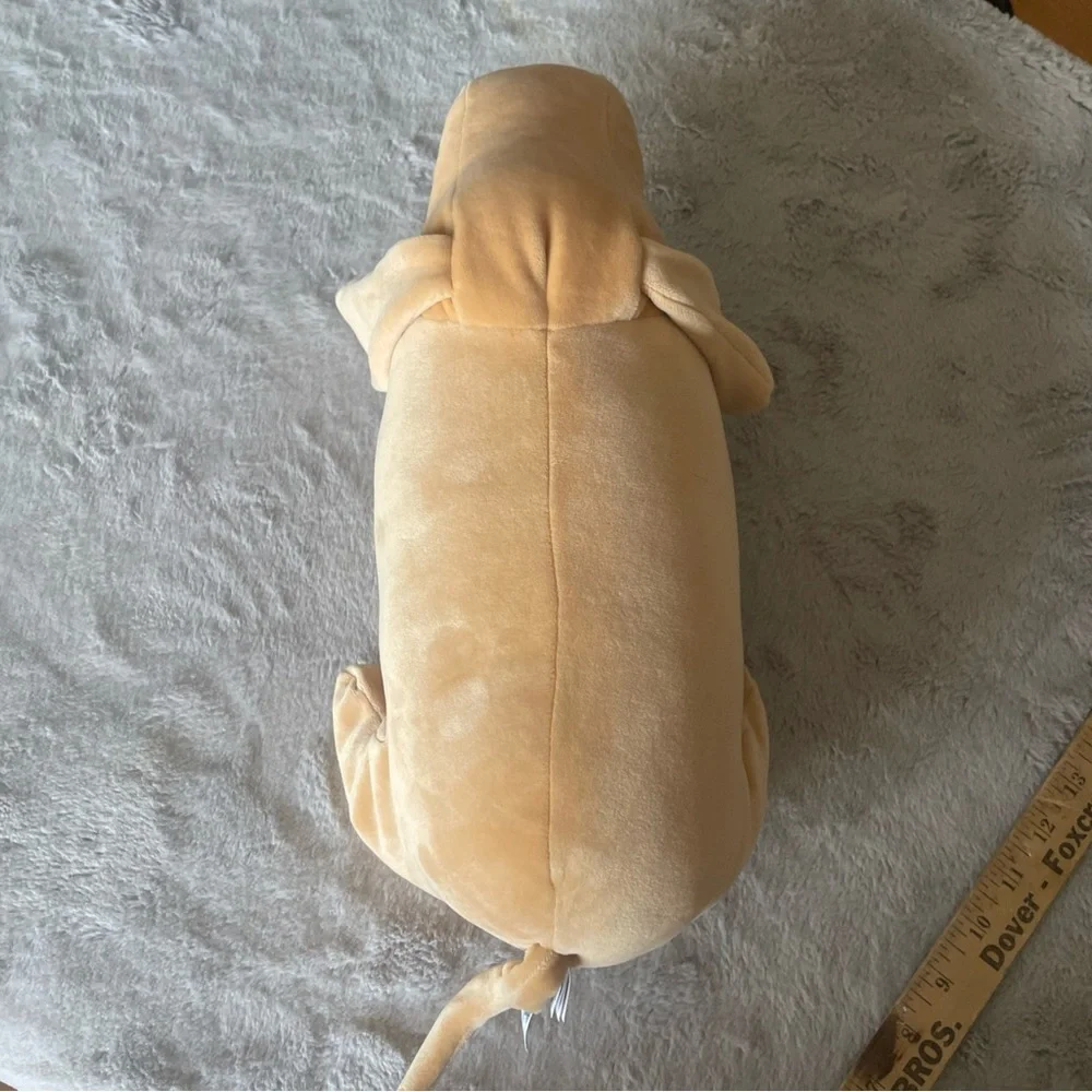 Jellycat  medium mellow mallowDog Pillow Toy - Soft Tan Dachshund Stuffed Animal